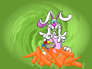 Free Wallpaper  on Download The  Bunny With Carrots  Easter Wallpaper For Free  Follow